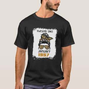 Geweldige sinds januari 1957 65e verjaardag Bun T-shirt