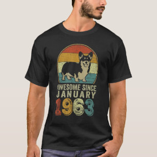 Geweldige sinds januari 1963 60e verjaardag Dog T-shirt