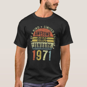 Geweldige sinds januari 1971 52 jaar Oude 52e gebo T-shirt