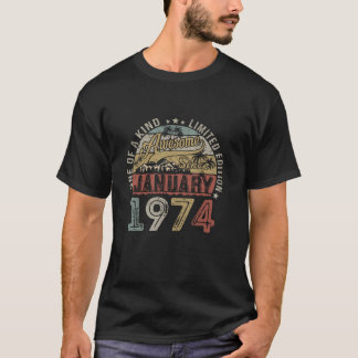 Geweldige sinds januari 1974  50 jaar oud 50t t-shirt