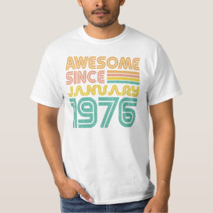 Geweldige sinds januari 1976, geboortejaar t-shirt