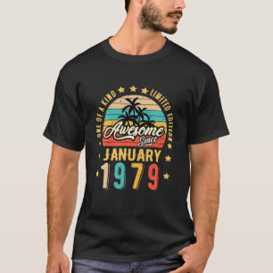 Geweldige sinds januari 1979 43e verjaardag t-shirt