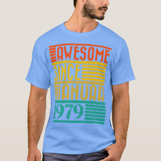 Geweldige sinds januari 1979 45 jaar 45e geboortej t-shirt