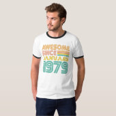 Geweldige sinds januari 1979, Verjaardag T-shirt (Voorkant volledig)