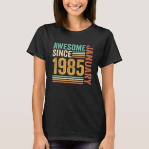 Geweldige sinds januari 1985 38e verjaardag 38 jaa t-shirt