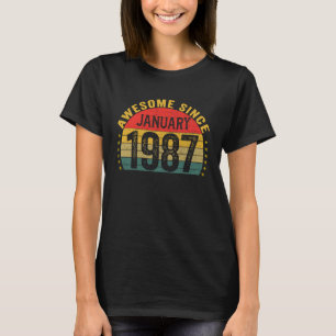 Geweldige sinds januari 1987 36th Birthday Women M T-shirt