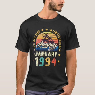 Geweldige sinds januari 1994 28e verjaardag t-shirt