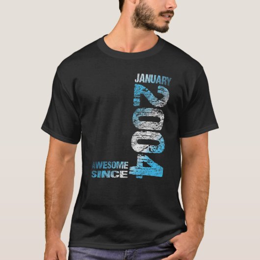 Geweldige sinds januari 2004 19e verjaardag, 2004 t-shirt (Voorkant)