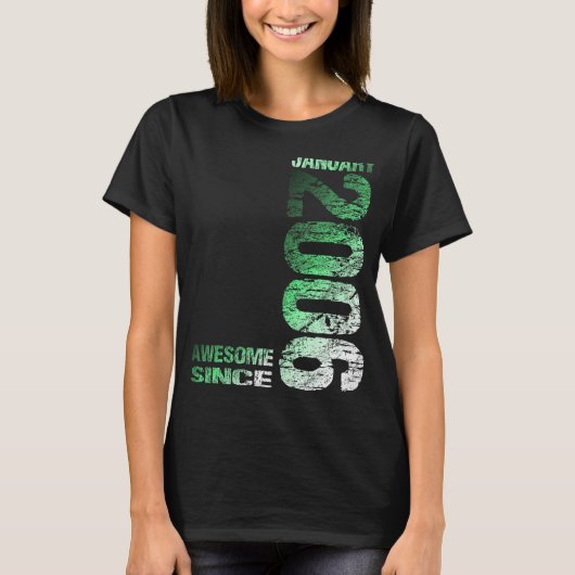 Geweldige sinds januari 2006 17e verjaardag, 2006 t-shirt (Voorkant)