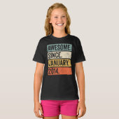Geweldige sinds januari 2014 t-shirt (Voorkant volledig)