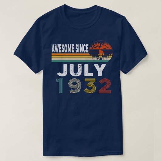 Geweldige sinds juli 1932 t-shirt (Design voorkant)