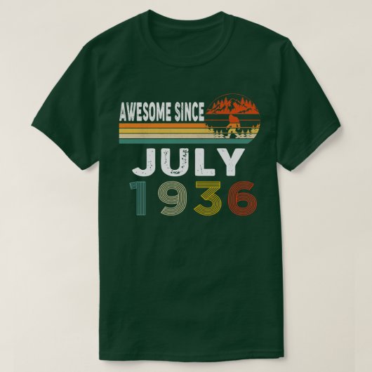 Geweldige sinds juli 1936 t-shirt (Design voorkant)