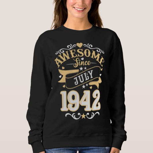 Geweldige sinds juli 1942 80 jaar oud 80e verjaard trui (Voorkant)