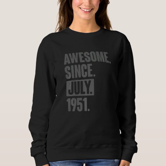 Geweldige sinds juli 1951 71 jaar oud 71 jaar oud trui (Voorkant)