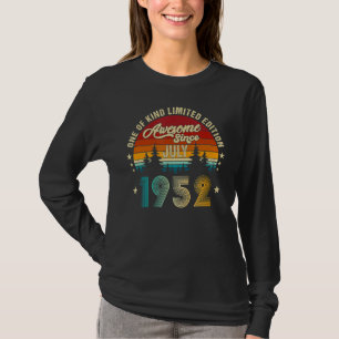 Geweldige sinds juli 1952 70e verjaardag 70 jaar O T-shirt