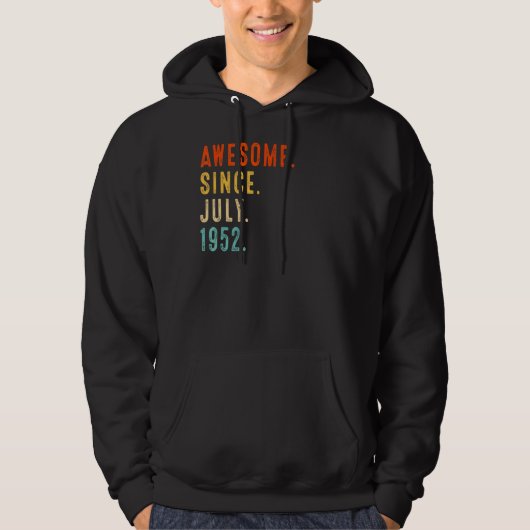 Geweldige sinds juli 1952  70e verjaardag hoodie (Voorkant)