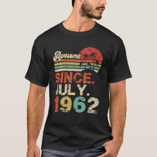 Geweldige sinds juli 1962 jaar van de 60e verjaard t-shirt