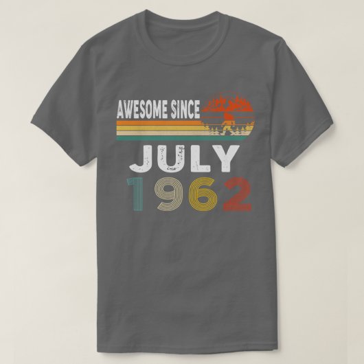 Geweldige sinds juli 1962 t-shirt (Design voorkant)