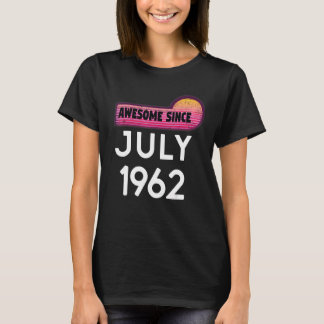 Geweldige sinds juli 1962 Verjaardag 1962 Juli Vin T-shirt