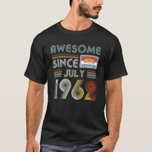 Geweldige sinds juli 1962 Vintage op de geboorte T-shirt
