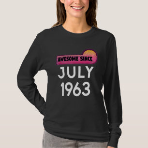 Geweldige sinds juli 1963 Birthday 1963 juli Vinta T-shirt