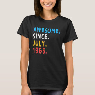 Geweldige sinds juli 1965 58 jaar 58ste verjaardag t-shirt