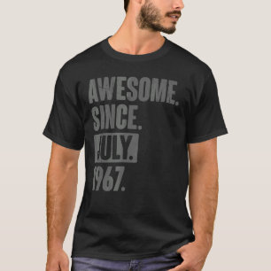 Geweldige sinds juli 1967 55 jaar oud 55e verjaard t-shirt