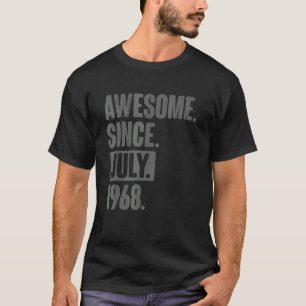 Geweldige sinds juli 1968 54 jaar oud 54e verjaard t-shirt