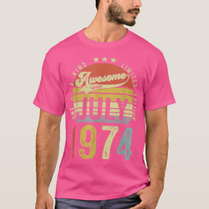 Geweldige sinds juli 1974 48e verjaardag voor t-shirt