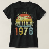 Geweldige sinds juli 1976  46e verjaardag voor t-shirt (Design voorkant)