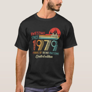Geweldige sinds juli 1979 42 jaar oud geboren juli t-shirt