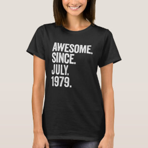 Geweldige sinds juli 1979 Retro 44e geboortejaar 4 T-shirt