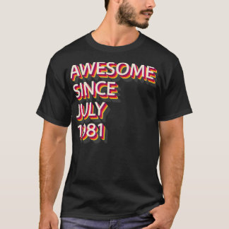 Geweldige sinds juli 1981 40e verjaardag Gift 40 j T-shirt