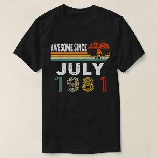 Geweldige sinds juli 1981 t-shirt (Design voorkant)