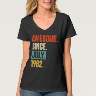 Geweldige sinds juli 1982 40 jaar oud 40e verjaard t-shirt