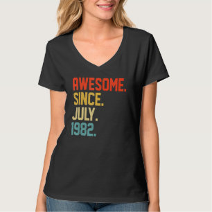 Geweldige sinds juli 1982 40 jaar oud 40e verjaard t-shirt