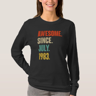 Geweldige sinds juli 1983 39 jaar oud 39e geboorte t-shirt