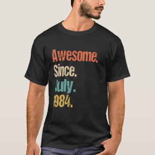 Geweldige sinds juli 1984 38e verjaardag t-shirt