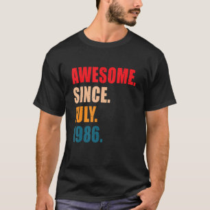 Geweldige sinds juli 1986 gepersonaliseerde geboo t-shirt