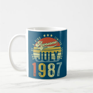 Geweldige sinds juli 1987 35e verjaardag voor koffiemok