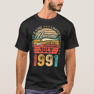 Geweldige sinds juli 1991 32 jaar 32e t-shirt