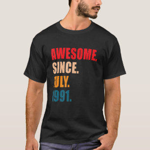 Geweldige sinds juli 1991 gepersonaliseerde geboo t-shirt
