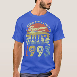 Geweldige sinds juli 1993 29 jaar oud 29 jaar oud t-shirt