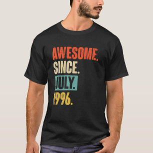 Geweldige sinds juli 1996 26 jaar oud 26e verjaard t-shirt