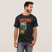 Geweldige sinds juli 1997 25 jaar oud 25 jaar oud t-shirt (Voorkant volledig)