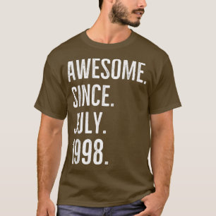 Geweldige sinds juli 1998 Leeftijd van de geboorte T-shirt