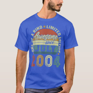 Geweldige sinds juli 2004 18 jaar oud op de achtti t-shirt