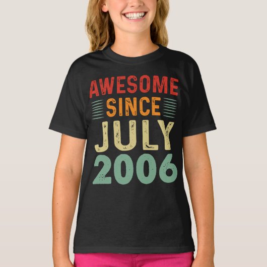Geweldige sinds juli 2006 t-shirt (Voorkant)