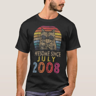 Geweldige sinds juli 2008 15 jaar oud 15e verjaard t-shirt