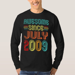 Geweldige sinds juli 2009 Vintage 13 jaar oud 13 T-shirt